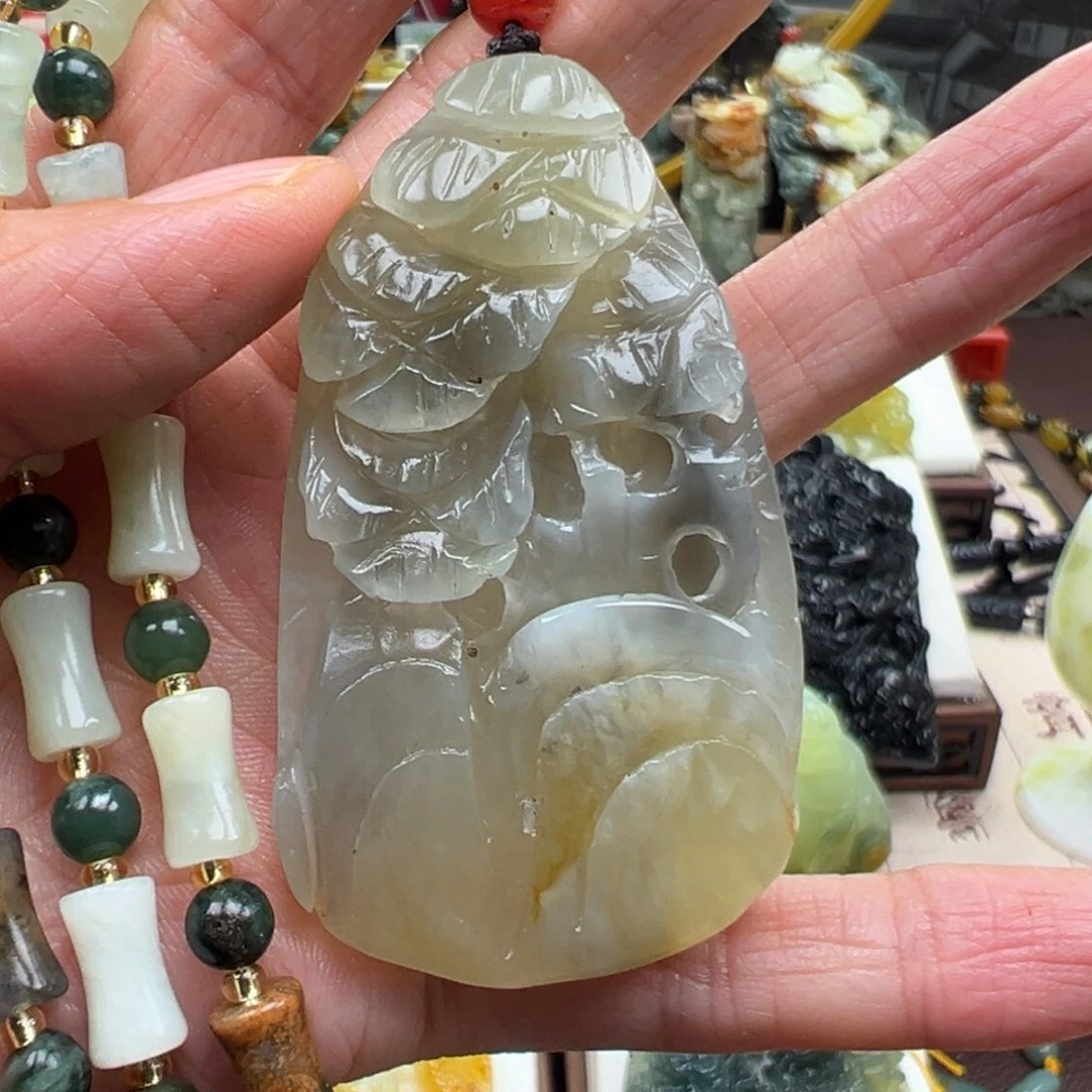 岫玉未镶嵌挂件挂件