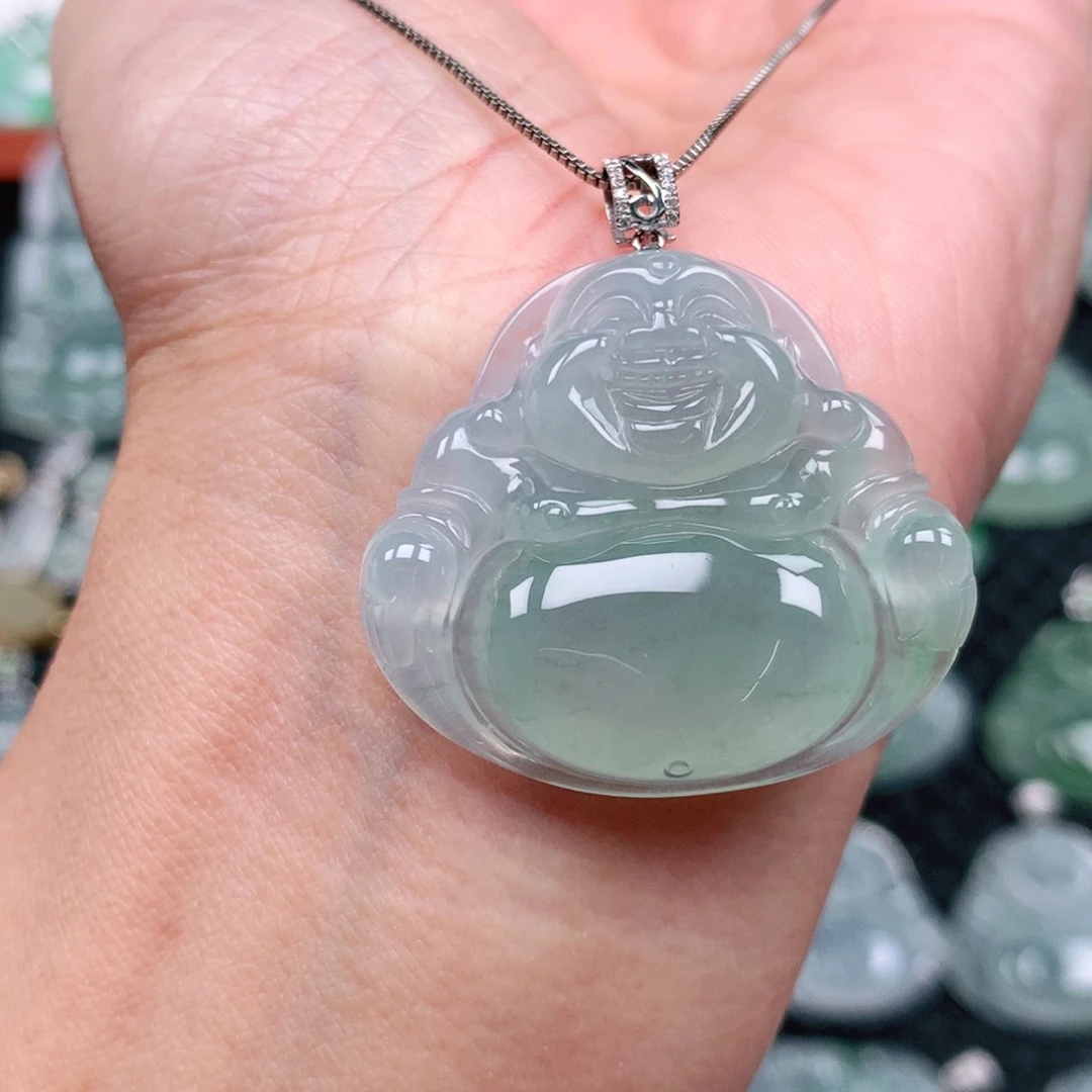 翡翠吊坠(不含链)18K金镶嵌携**来