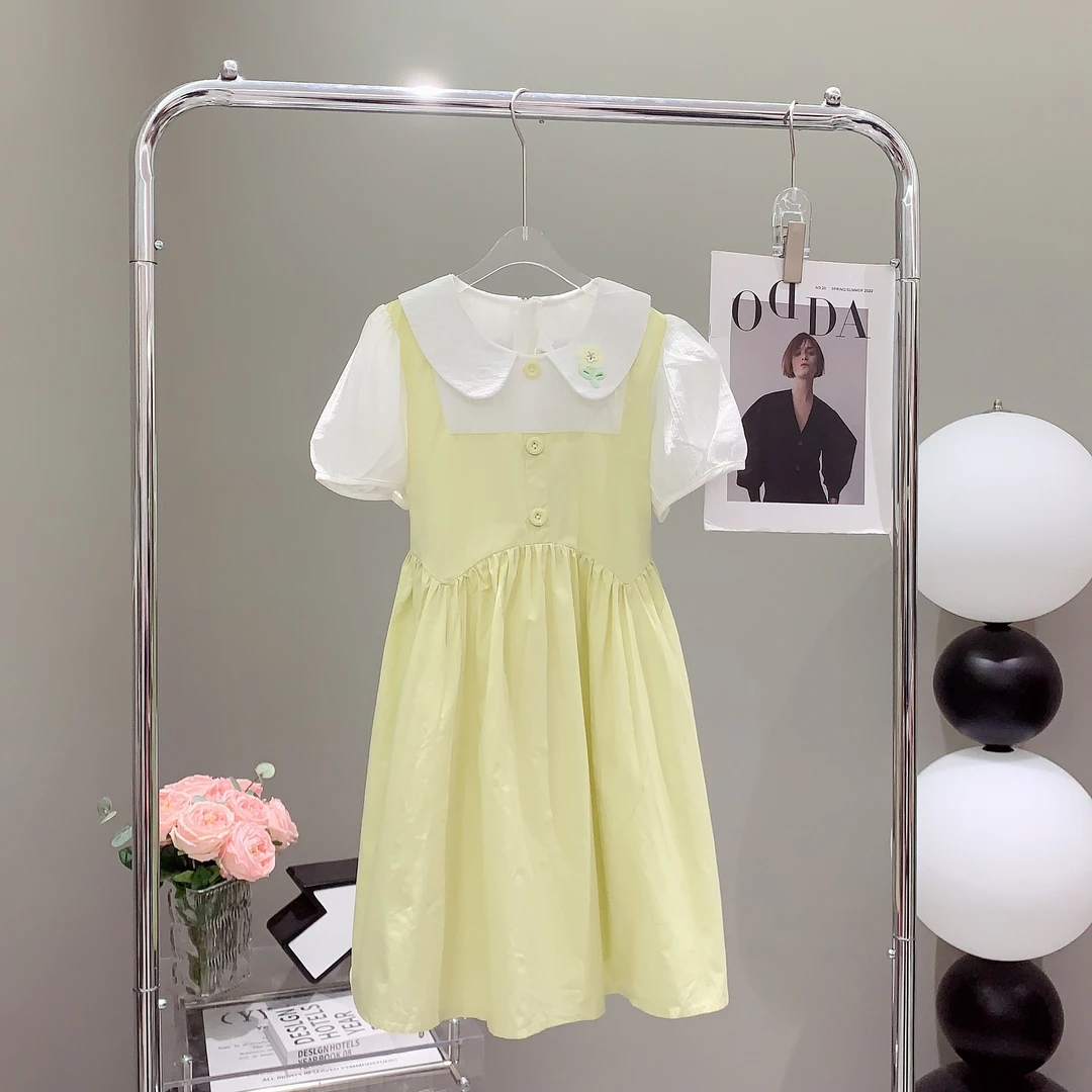 boboe/波波鹅女童夏季设计感时尚百搭新款连衣裙--Y4521