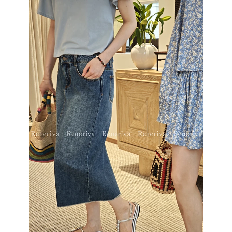 ReneRiva买手店 COEMES 蓝色牛仔半身裙