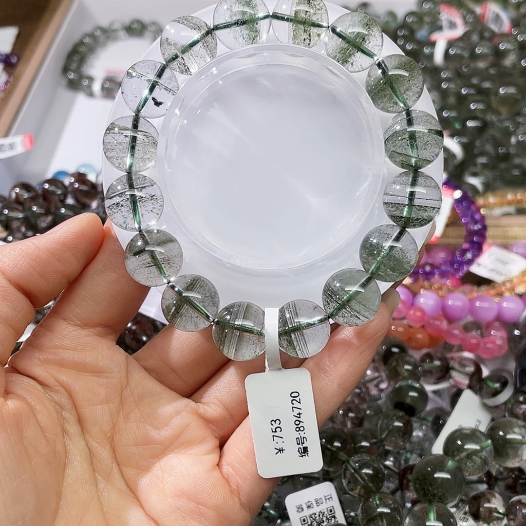 水晶手链未镶嵌绿幽灵13m