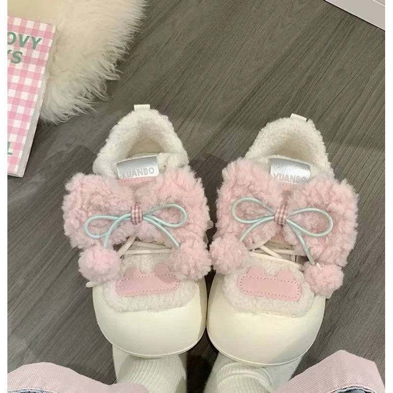 【小涛专属C01-C200】小众厚底板鞋女款2025新款加绒小白鞋面包鞋A