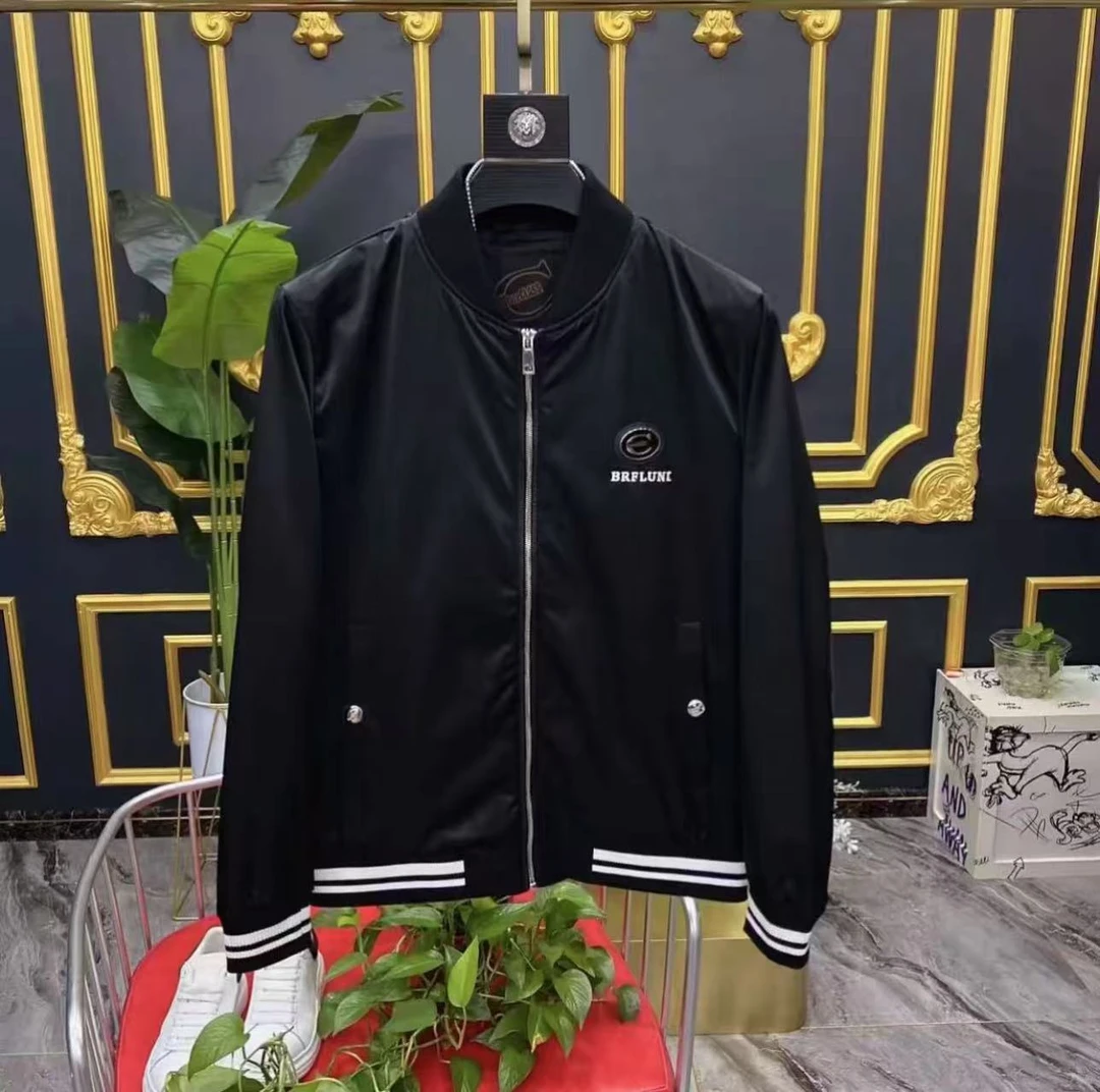 春秋新款男士高品质轻奢棒球领夹克休闲时尚百搭外套