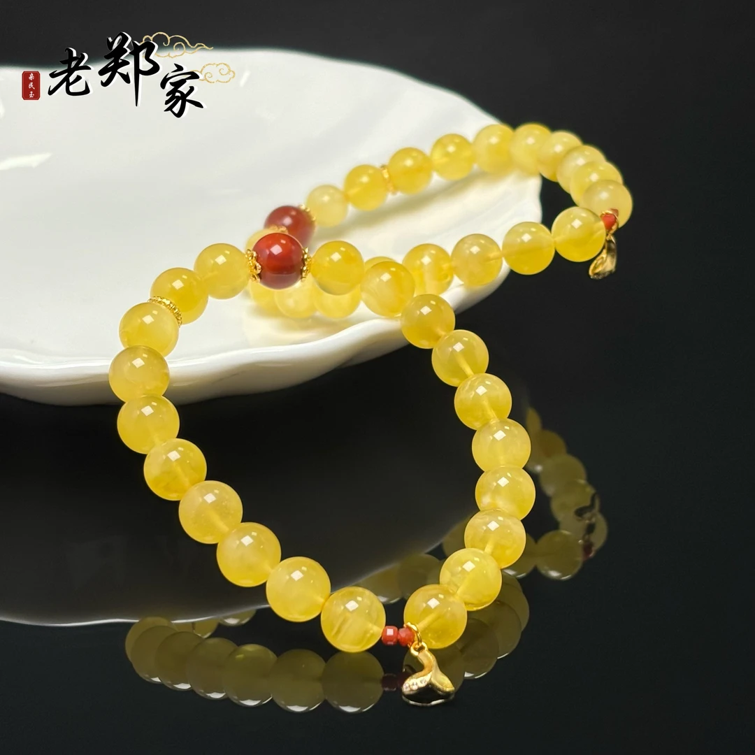 【老郑家】蜜蜡DIY手串一条 约8mm+(多样性发1件)XYML131