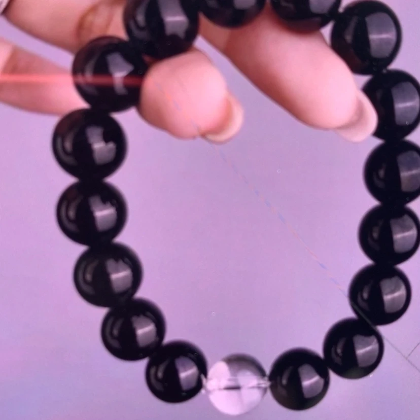 【闪购商品】黑曜岩手链未镶嵌夏***草