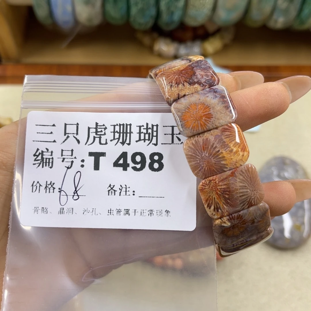 b***e硅化珊瑚（珊瑚玉）未镶嵌h