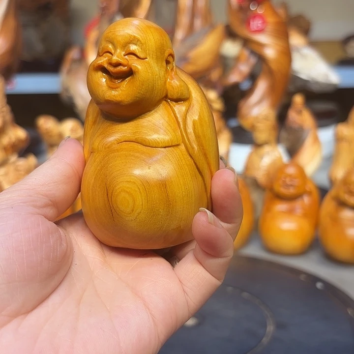 柏木太行崖柏弥勒佛