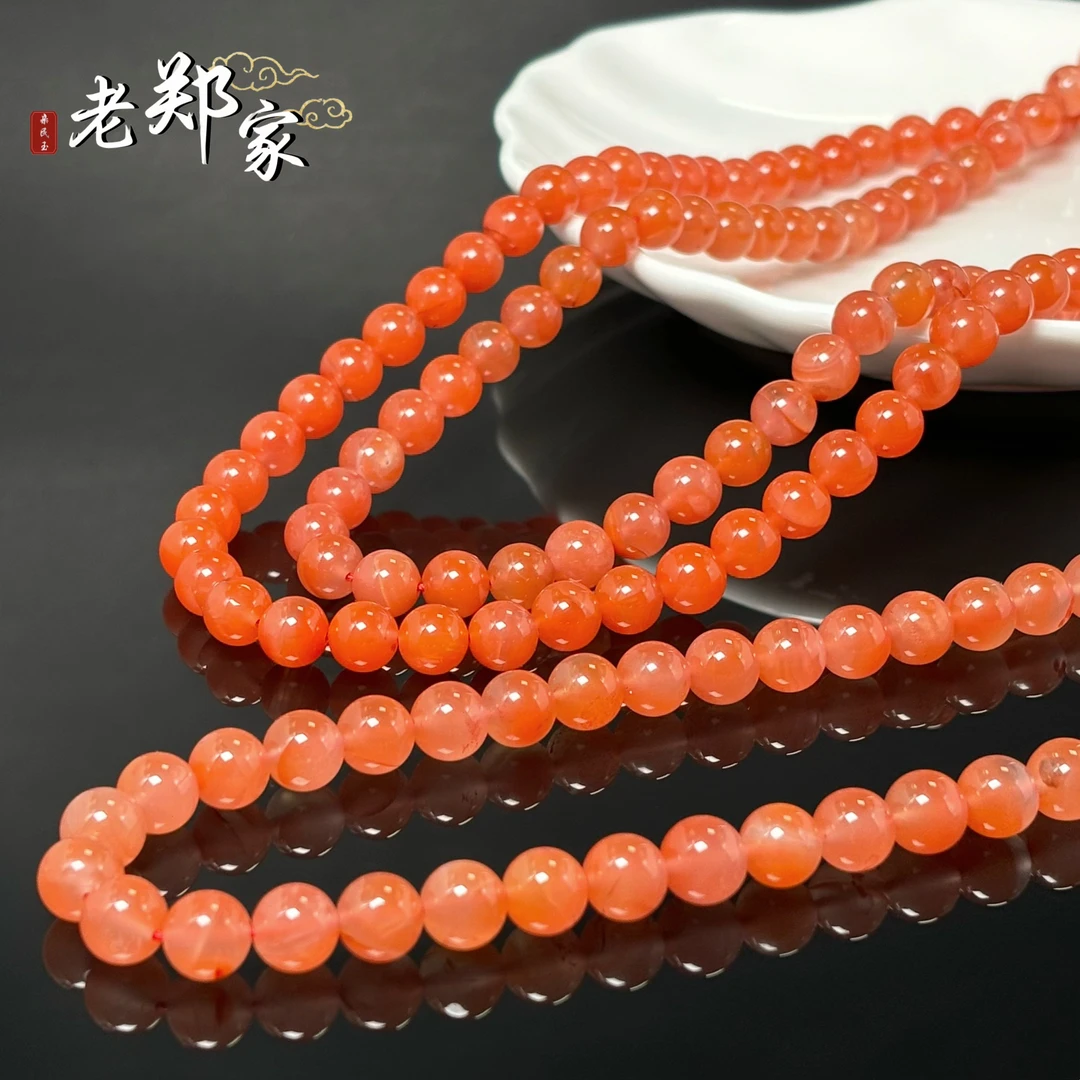 【老郑家】天然南红玛瑙项链  约8mm 多样性发1件  690