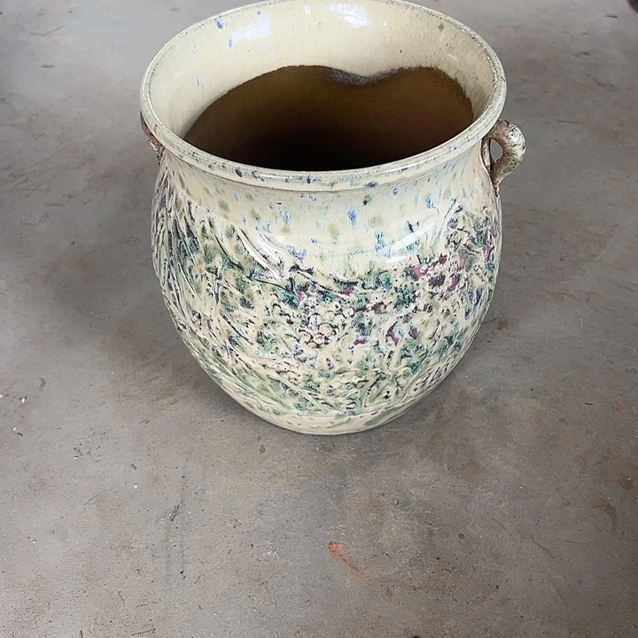 微瑕啦啦啦啦粗陶花盆