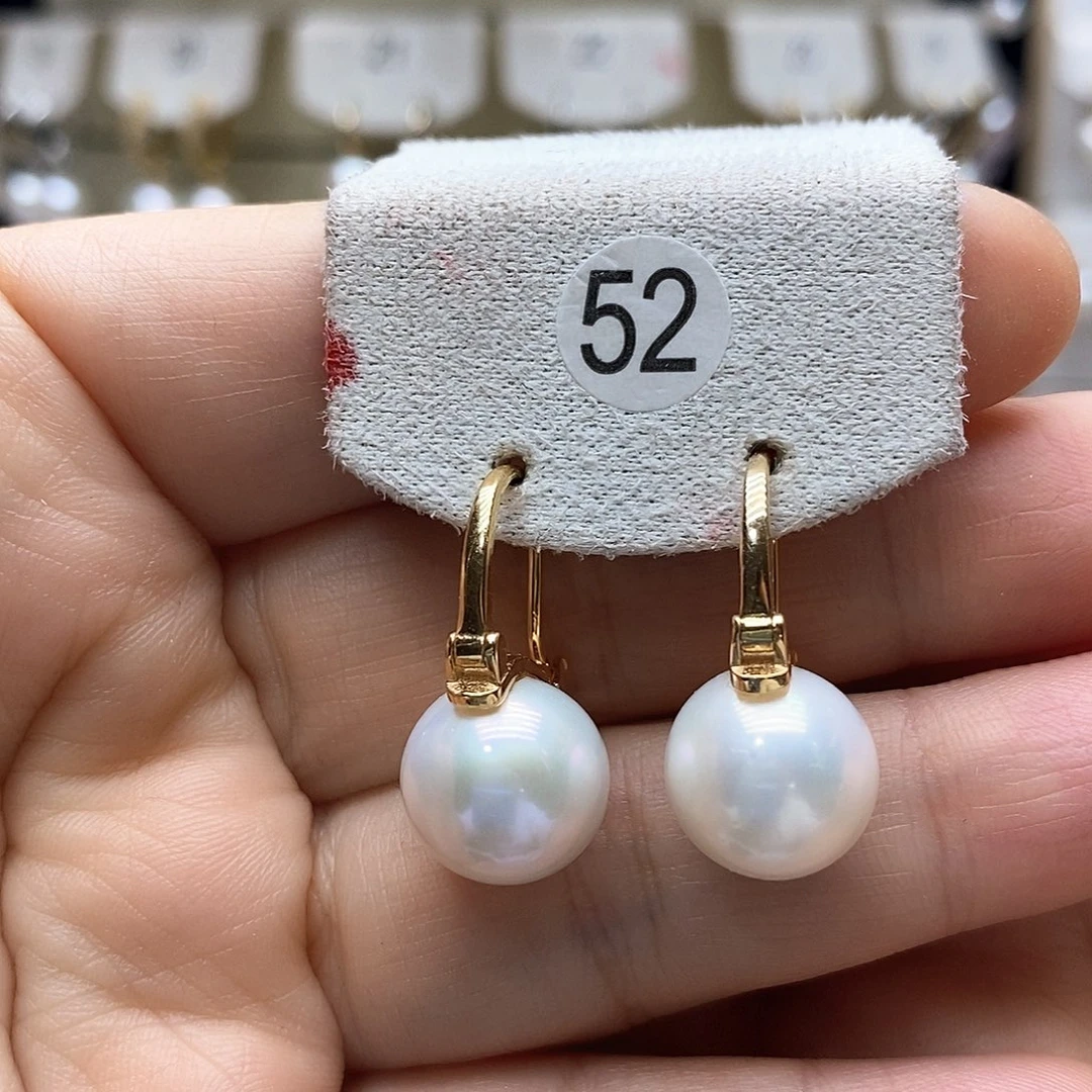 淡水珍珠耳饰银S925镶嵌
