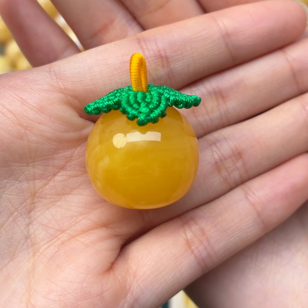 蜜蜡未镶嵌裸石柿子