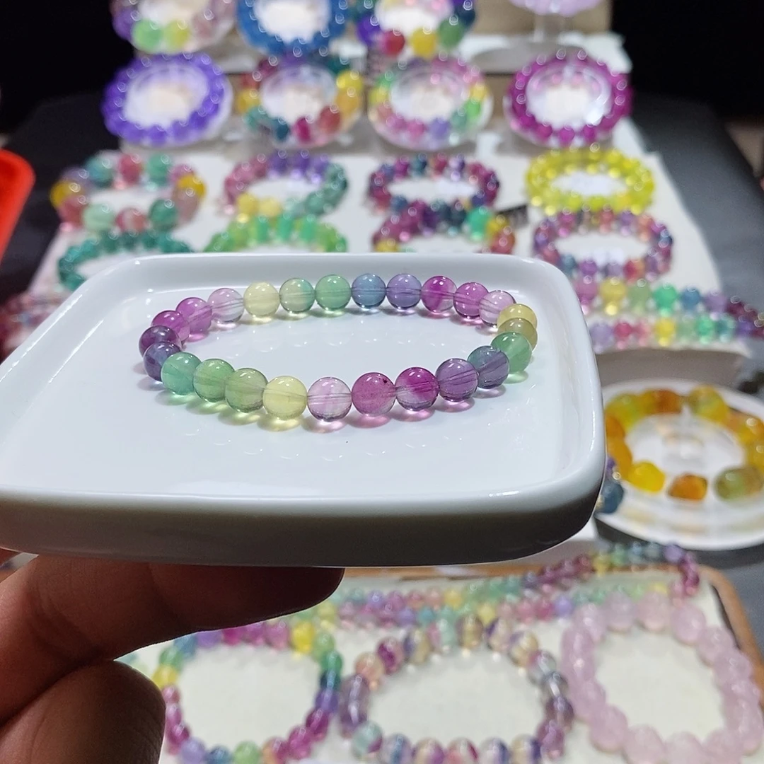 手链未镶嵌水晶艳丽彩虹单圈7加