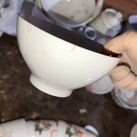 瓷片国营厂库存微瑕14厘米