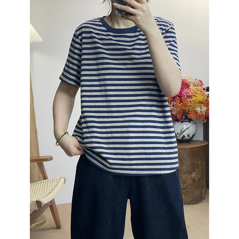 Daoi/丹丹-2513条纹短袖T恤