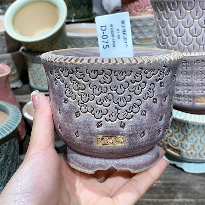 七里烧花盆2-8-075口径8