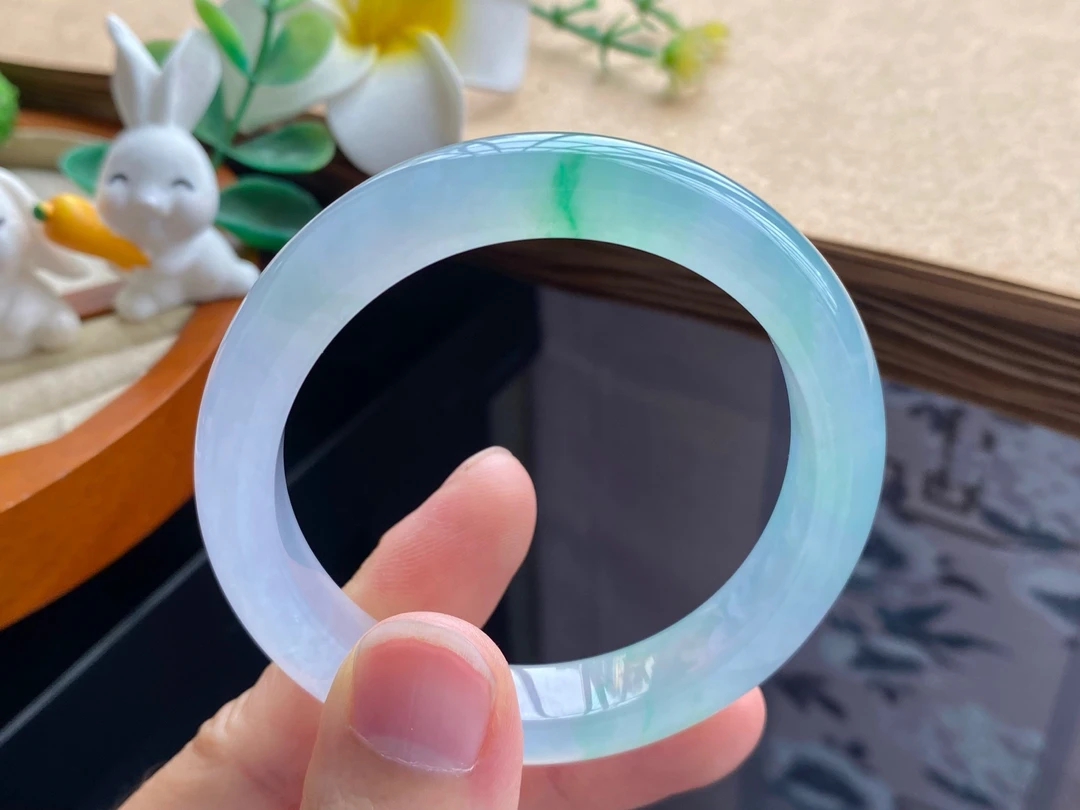 11.16批10703号手镯50.8-10.2-7.8 冰飘阳绿镯！鲜活明艳！耀眼明