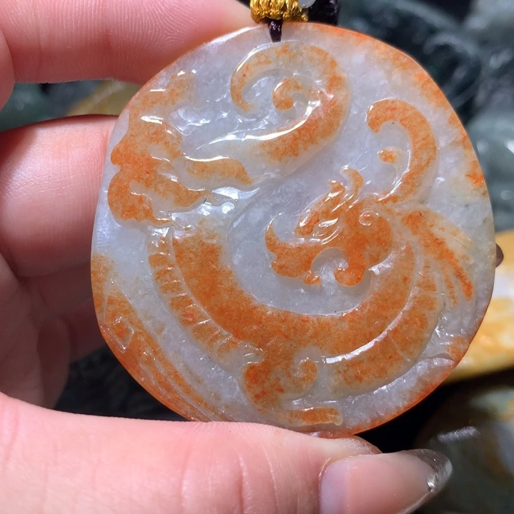 翡翠未镶嵌颈饰保真天然A货翡翠