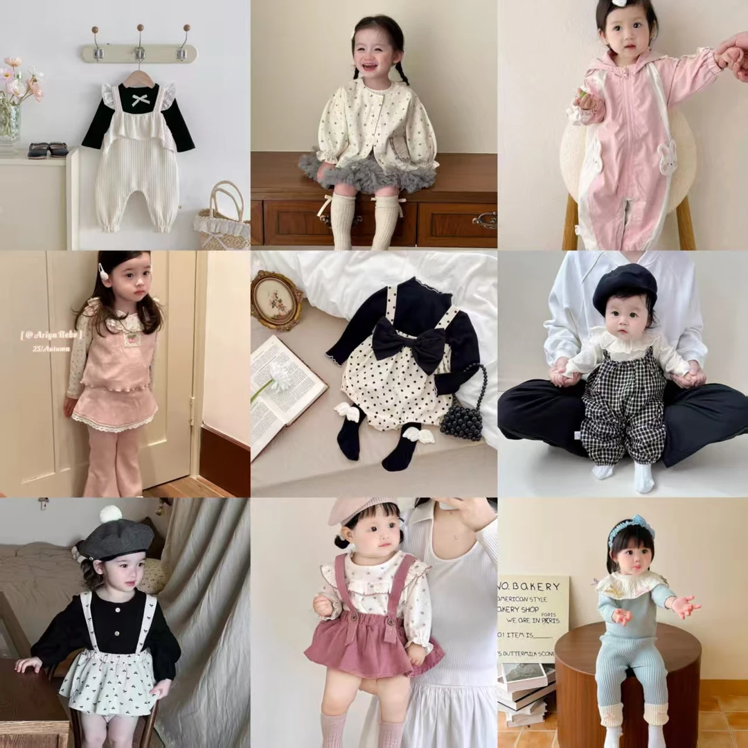 A001秋季新款婴幼儿包屁裙连体衣公主裙组合多款式