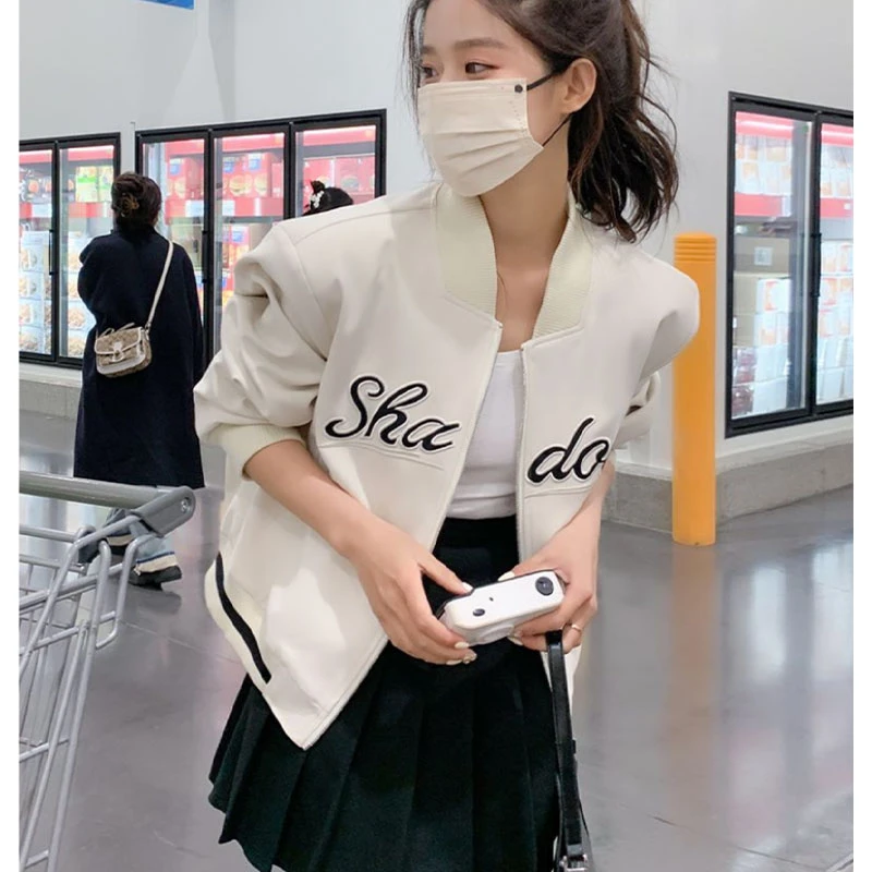 微瑕疵 9015 桂桂家四季美衣 每日上新 棒球服外套9015WT字母染色