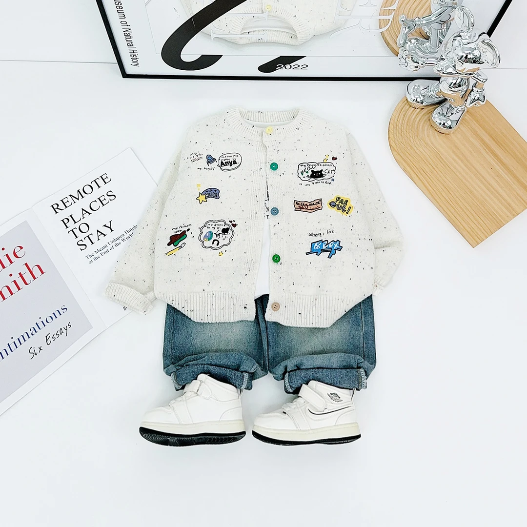 男童毛衣针织开衫外套儿童2025新款洋气宽松TLL25312悠悠童话童装