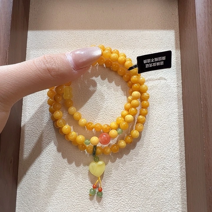 蜜蜡未镶嵌手串6.2mm蜜蜡手串