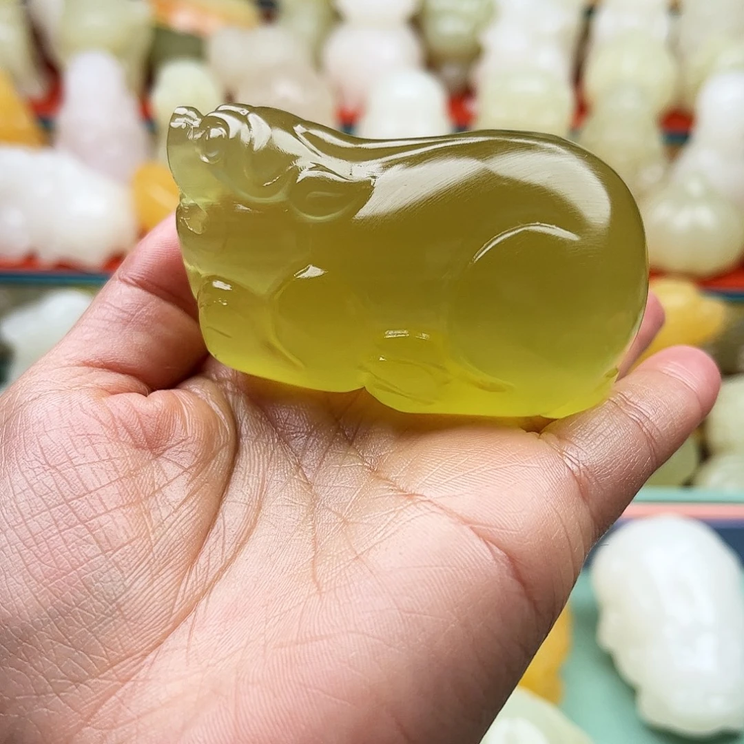 醉***意石材貔貅手吧摆件