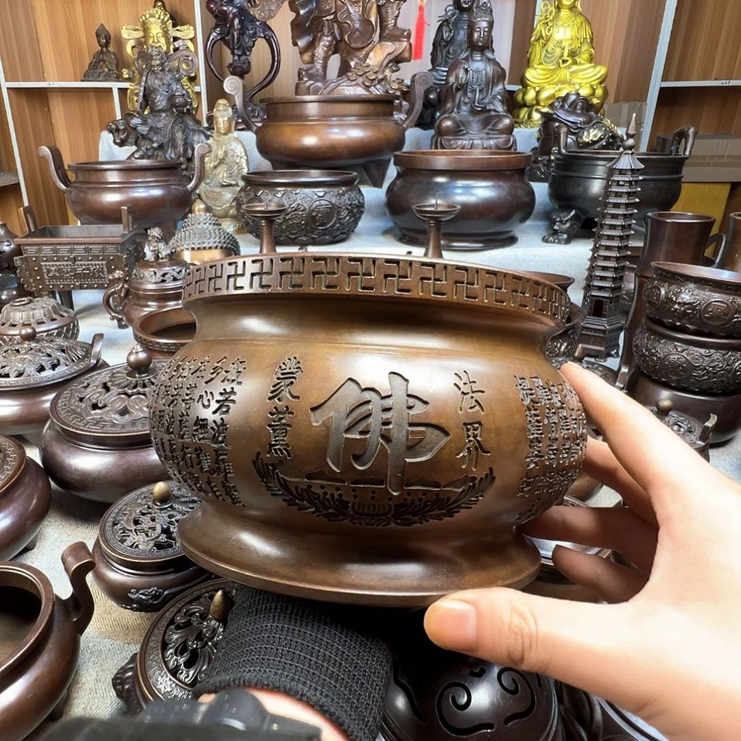 演***诚铜香炉铜摆件铜工艺品