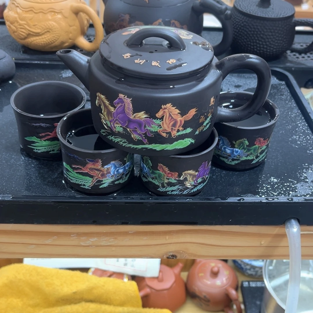 紫砂茶杯一壶4杯123