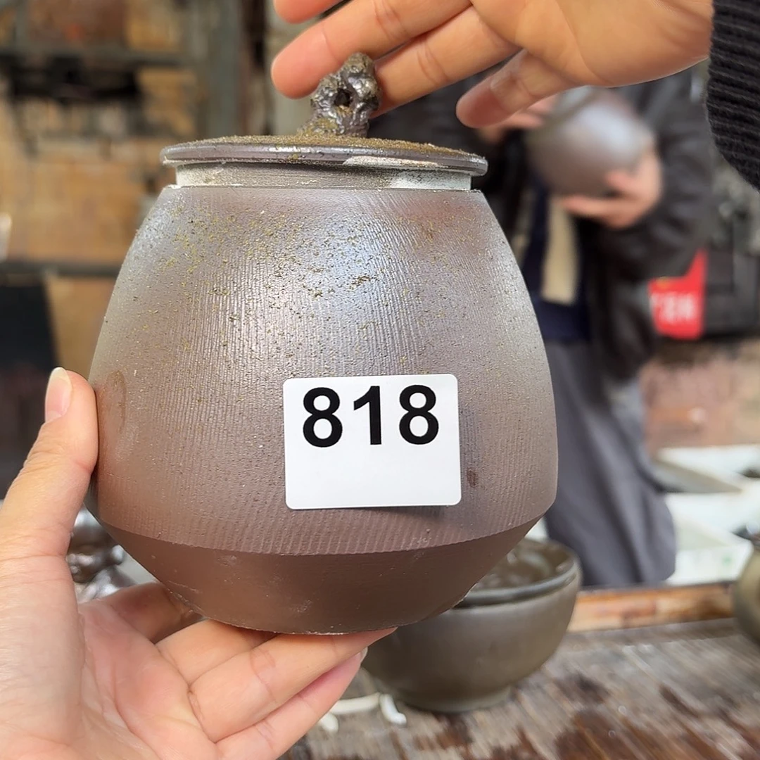 坭兴陶柴烧全手工原矿泥料杯半斤