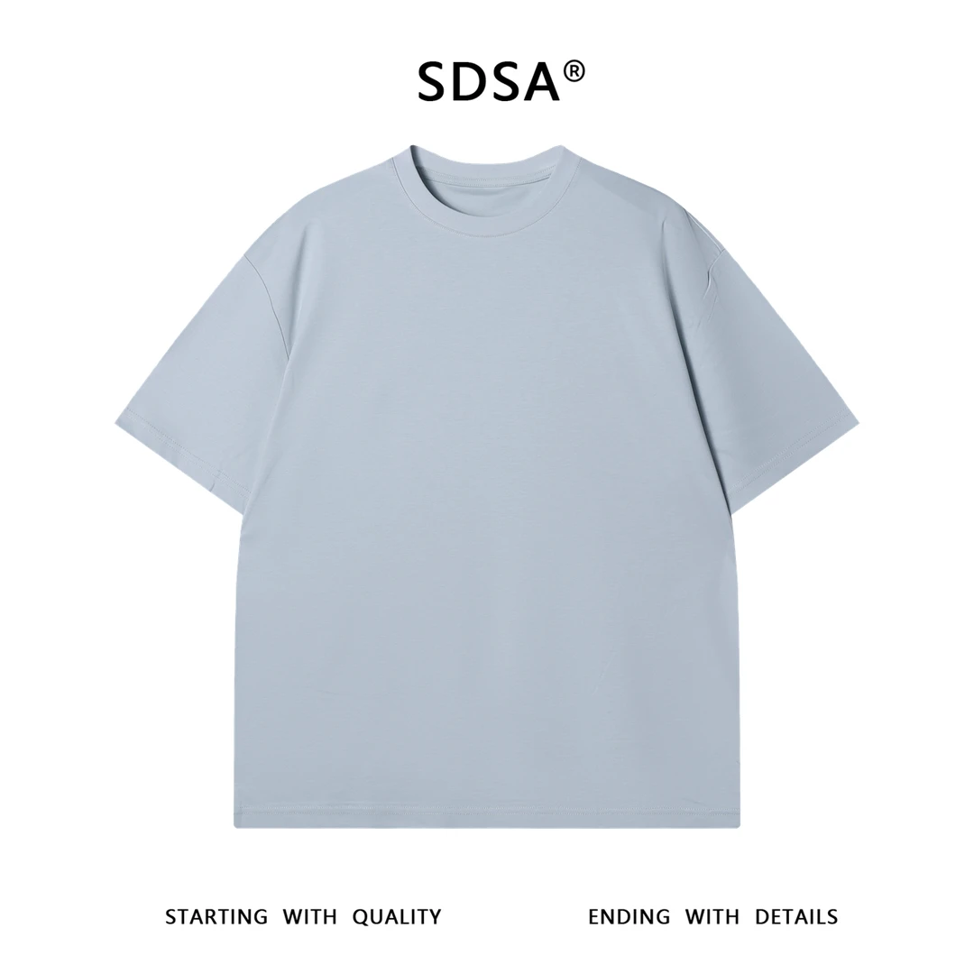 夏季高级感新款韩系简约净版纯色圆领短袖T恤休闲百搭宽松上衣