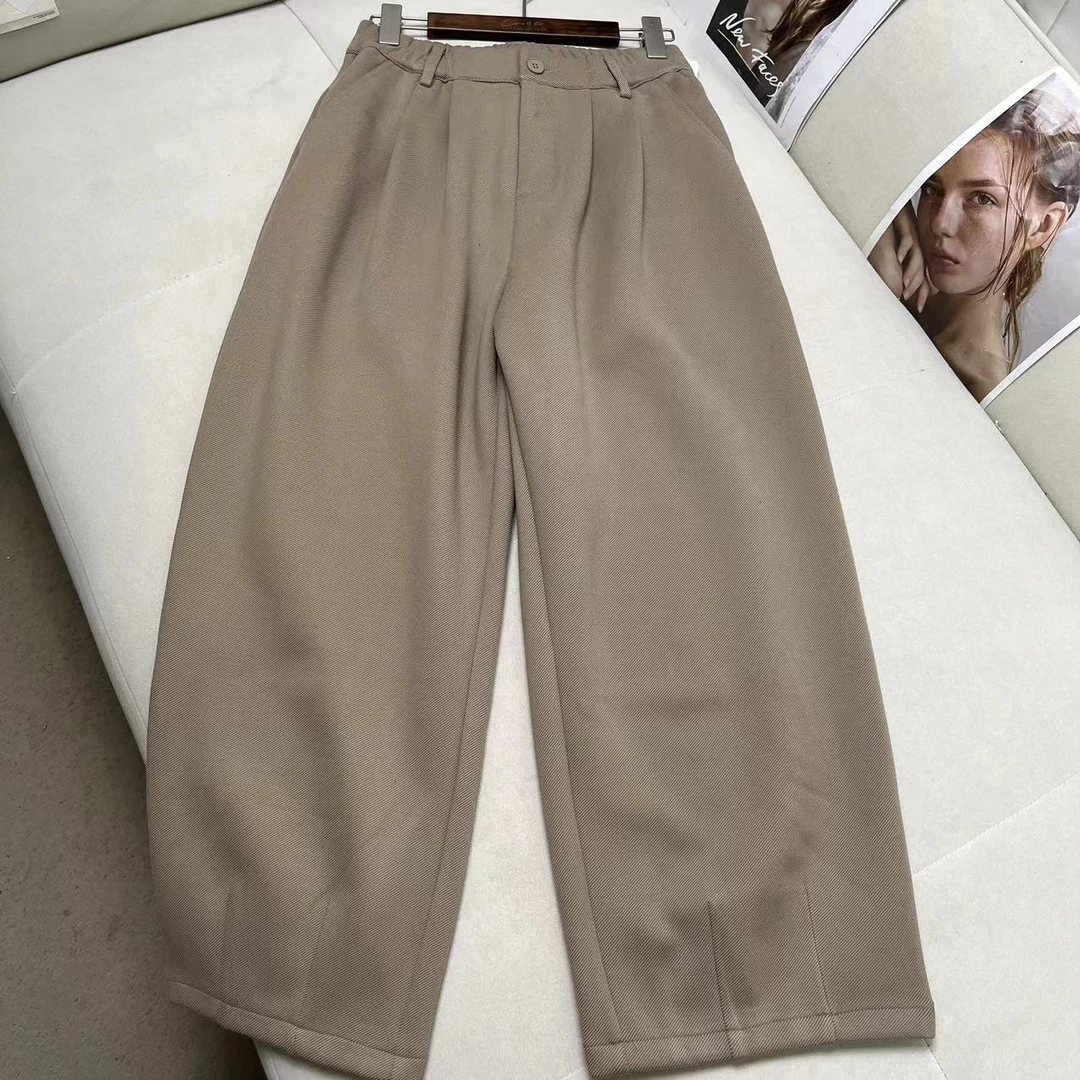 秋季韩版简约百搭舒适宽松显瘦萝卜裤H539