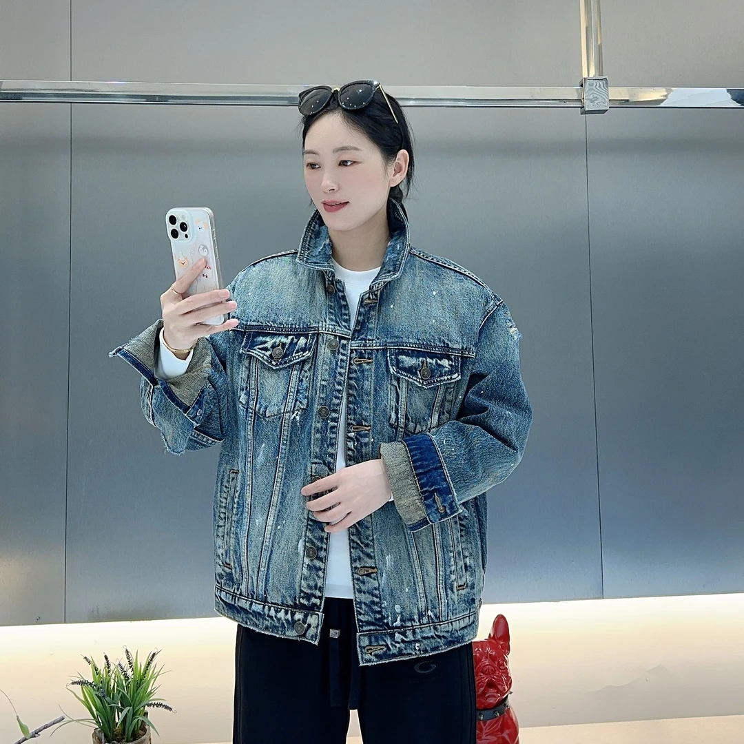 【周晓君】2025秋季新款男士轻奢高端气质帅气百搭休闲牛仔夹克外套