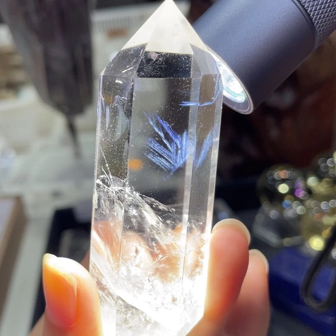 未镶嵌珠宝半成品水晶蓝针柱