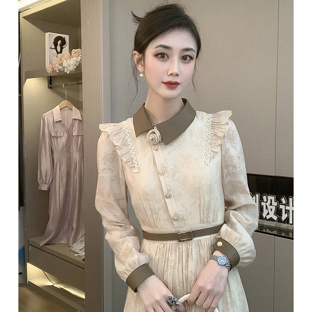 【格特瑞尔】落花为信2.0 立体花连衣裙CC243L1054