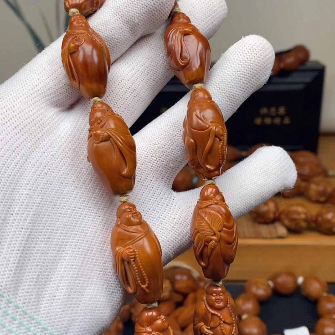手串橄榄核一青老师静思弥勒