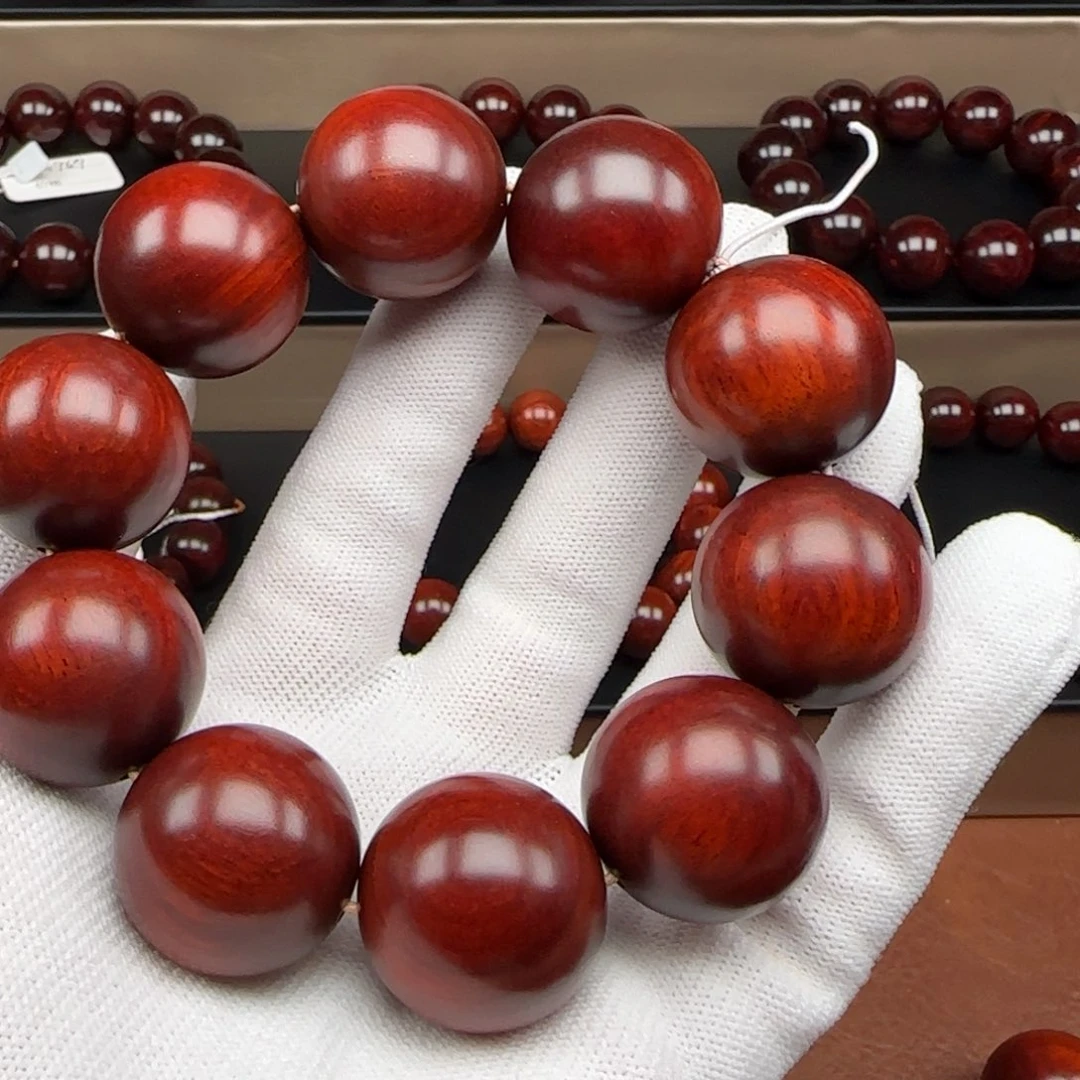 小叶紫檀手串/手链原生态印度小叶紫檀2.5超顶泥