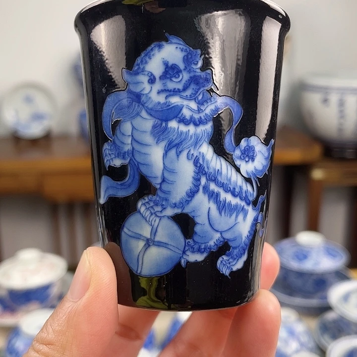 九*景德镇手绘青花盖盖置