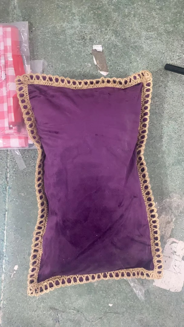 多色丝绒编制抱枕套发一对