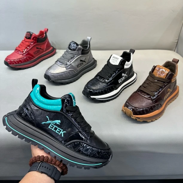 四季新款低帮拼接舒适增高厚底老爹鞋舒适防滑运动休闲鞋百搭男鞋