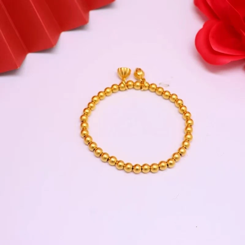 925银银制品 足银女士饰品女古法藏线珠两世欢