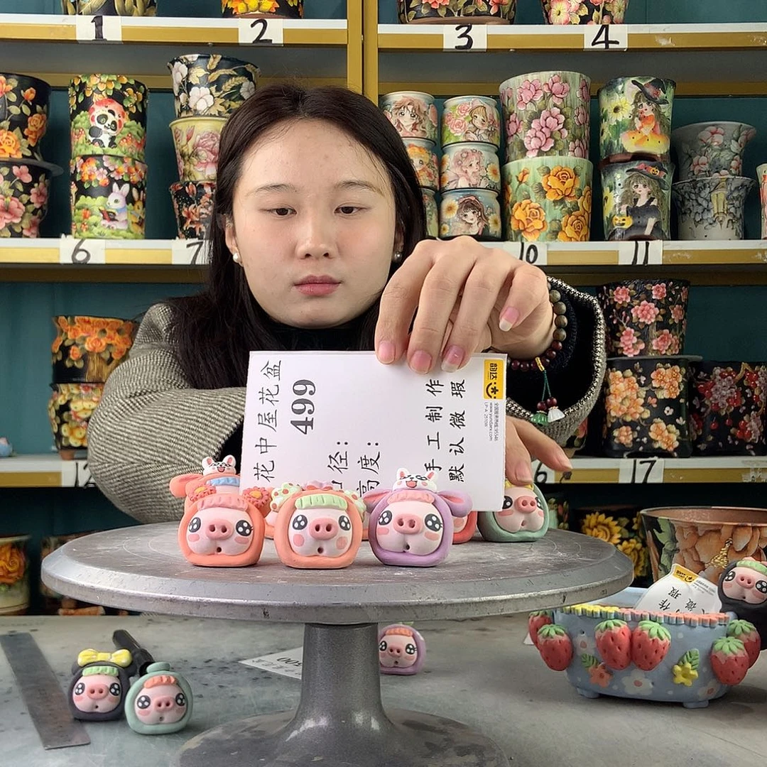 番****陶景德镇手工花盆499