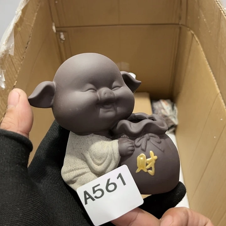 瓷片茶摆件工艺品摆件666