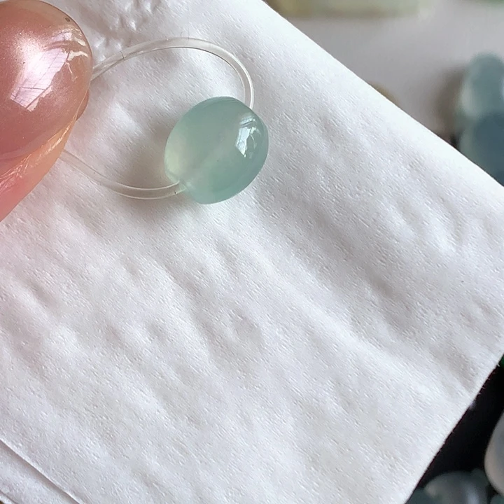 定制翡翠未镶嵌天然翡翠A货冰种珠子