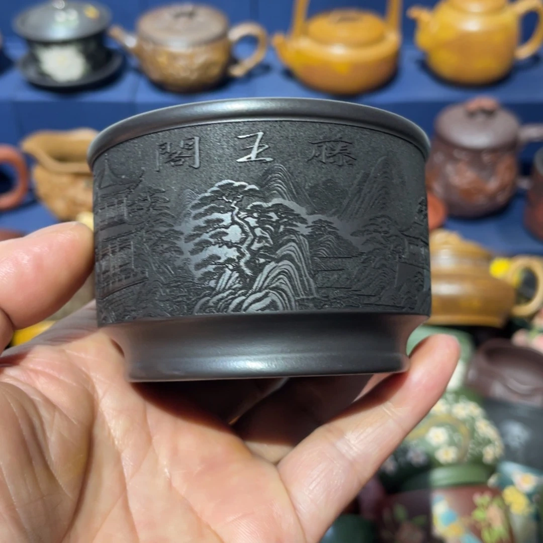 原矿紫砂手工主人杯