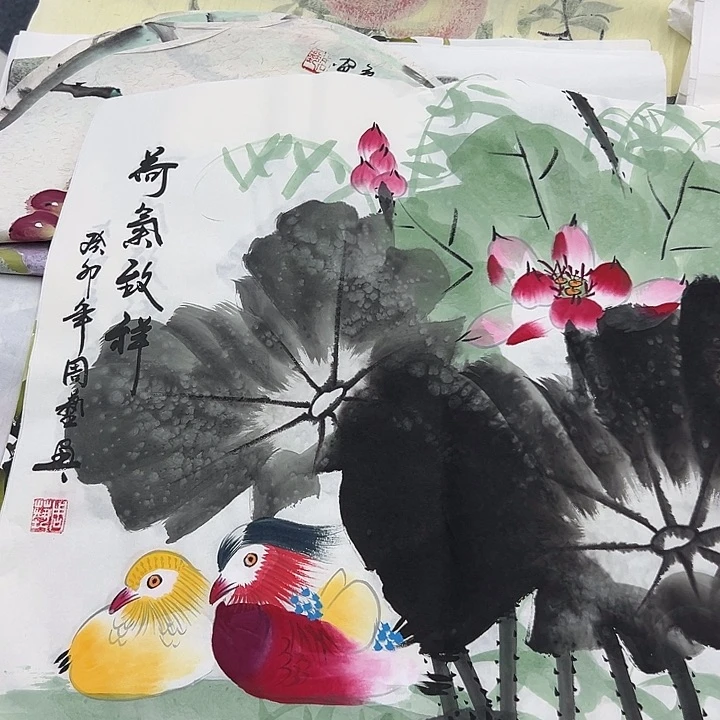 国画纯手绘作品欣赏图