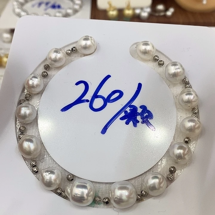 定制海水珍珠9K金镶嵌发饰