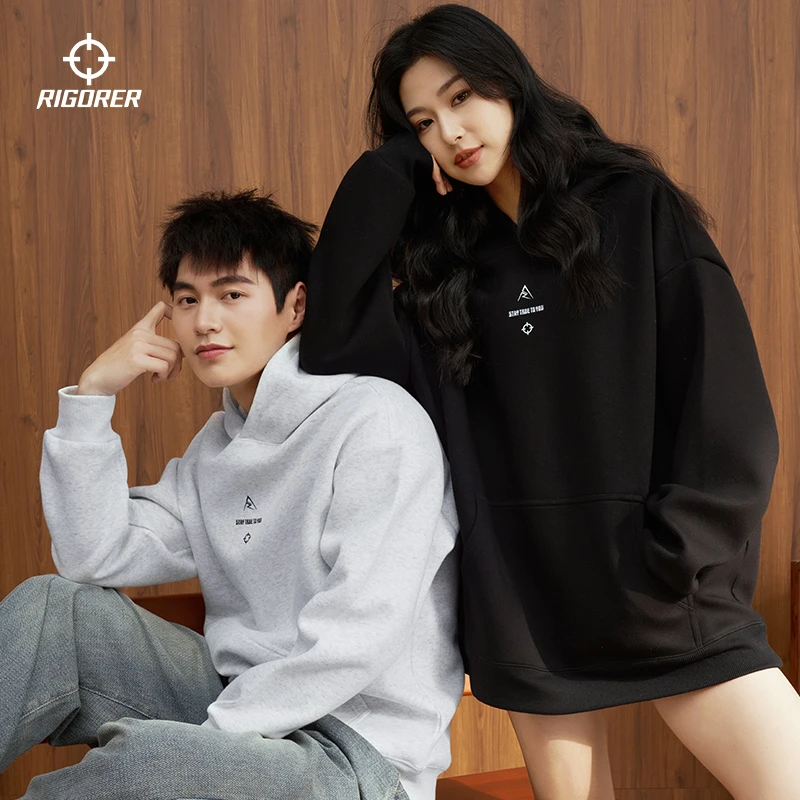 准者多彩卫衣里夫斯签名款男款套头连帽宽松印制保暖