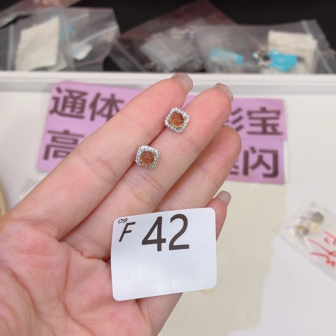银S925镶嵌珠宝半成品水晶