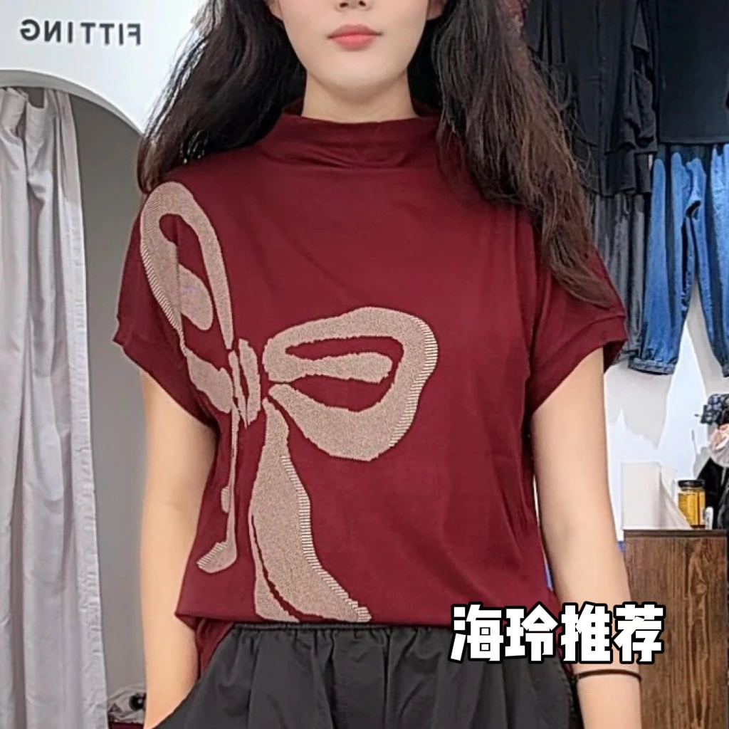 25185风宽松型休闲风有弹力T恤印花