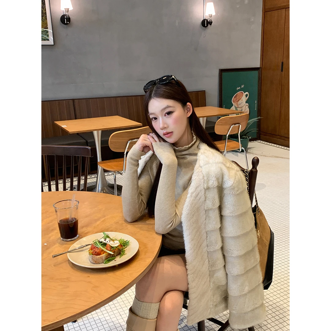 【初雪】冬季老钱风轻奢高级感百搭时尚HD毛毛外套254B4691